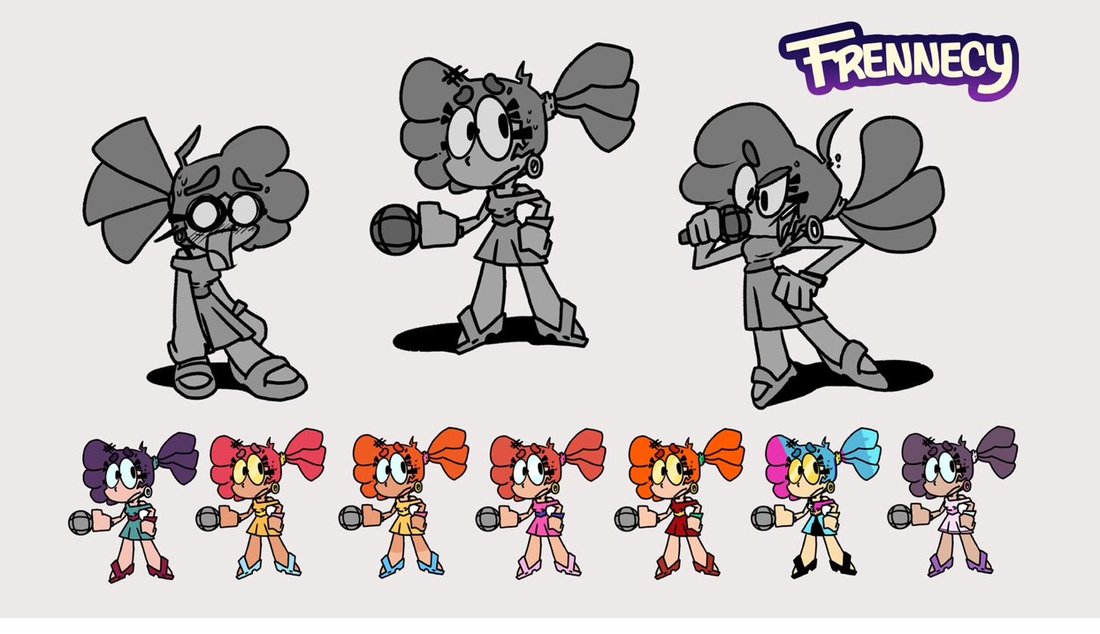 Chica Pitch — poses y estudio de color