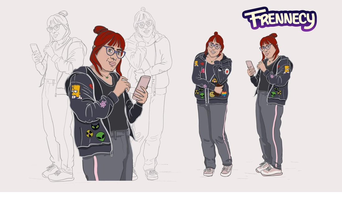 Gaby — exploración de poses e idea de personaje
