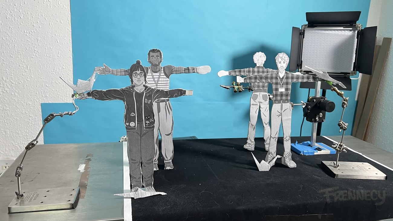 Pruebas de tamaños de las marionetas de papel