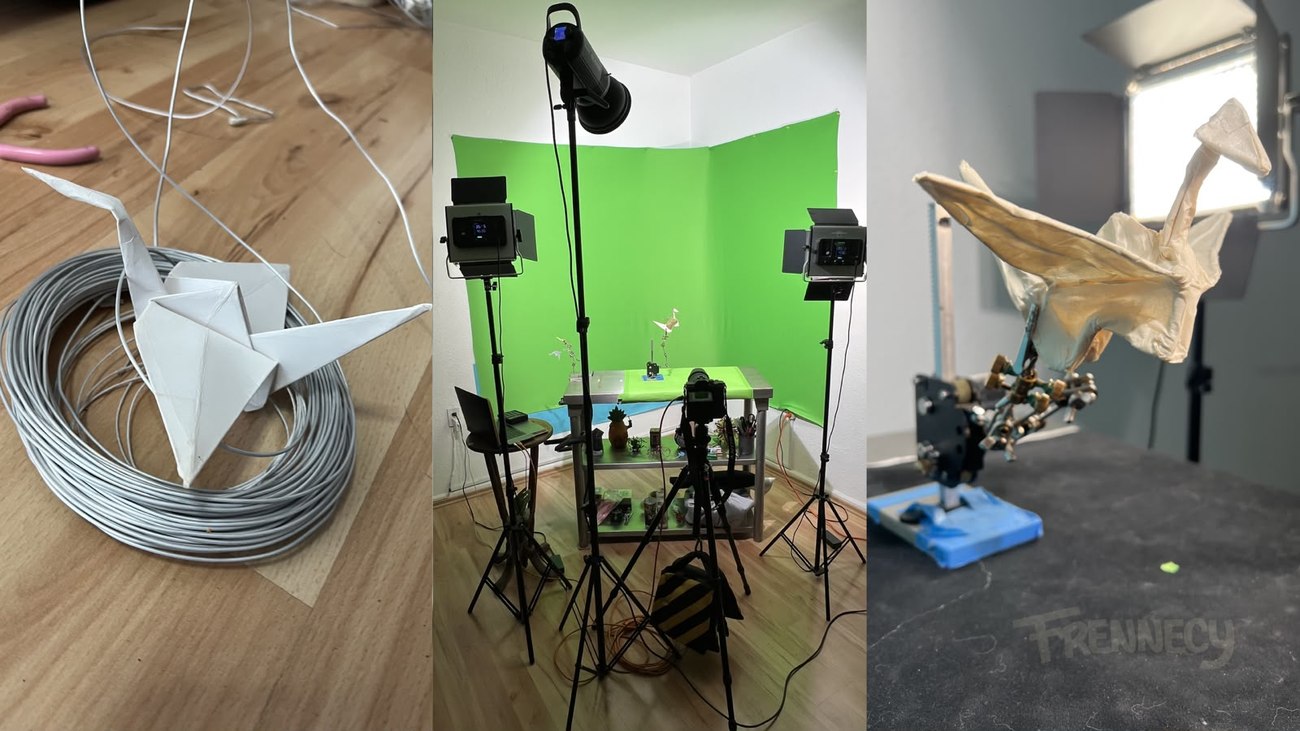 Estudio casero de grabación para stop motion con pantalla verde
